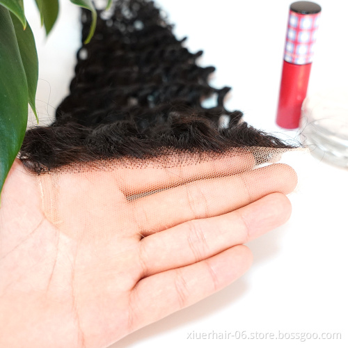 Best Selling Peruvian Pre Plucked Brazlian Cuticle Aligned Hair Transparent Swiss hd 5x5 Lace Closure
